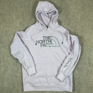 The North Face Hoodie Womens Medium Lavender Big Logo Pullover